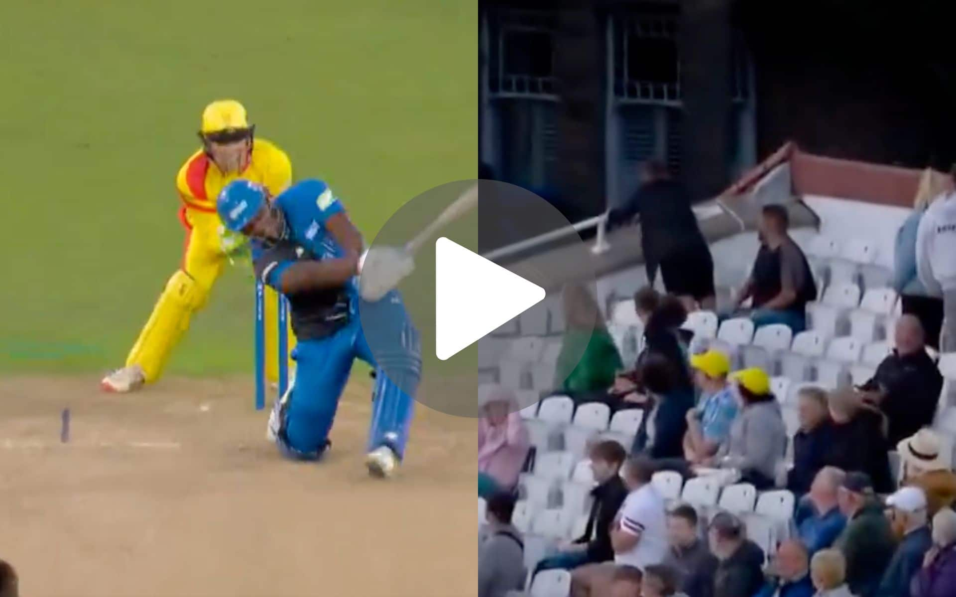 [Watch] Andre Russell Shows His Muscles With A 107 Metres Monstrous Six In The Hundred 2024